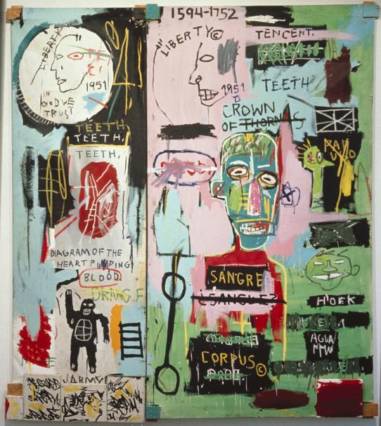Basquiat painting from Brooklyn Museum exhibit.
